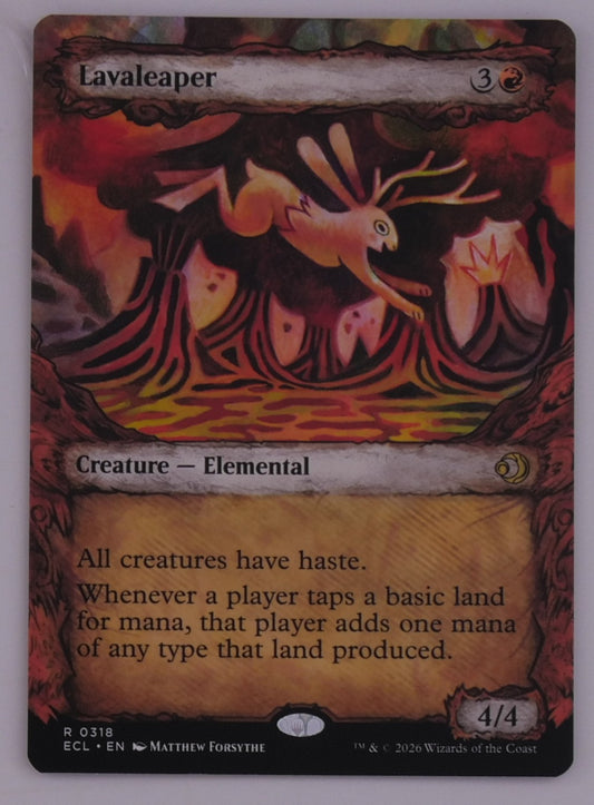 Lavaleaper MTG Extended Art Elemental ECL 0318 regular finish card art DM Vault Co