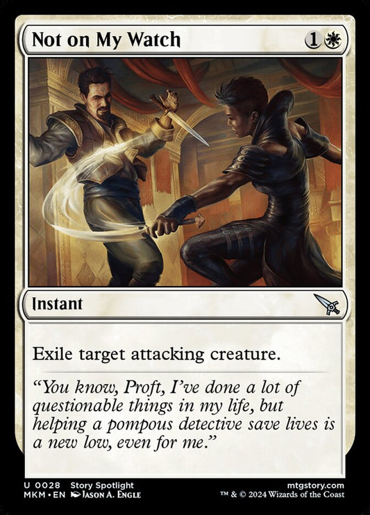 MTG MKM: Not on My Watch (Instant) Regular Uncommon 0028 Foil Karlov Manor