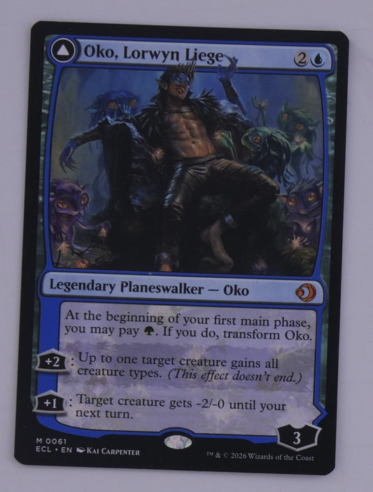 Oko Lorwyn Liege double-faced planeswalker card from Lorwyn Eclipsed MTG set 0061