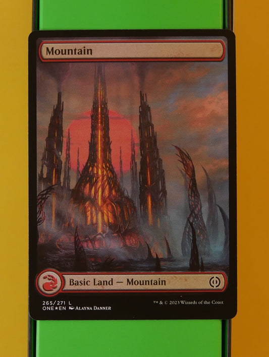 DM Vault Co. — Mountain Extended Art Foil #265 — Phyrexia: All Will Be One

