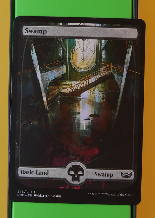 Swamp Extended Art Foil 276/281 MTG card (SNC)
