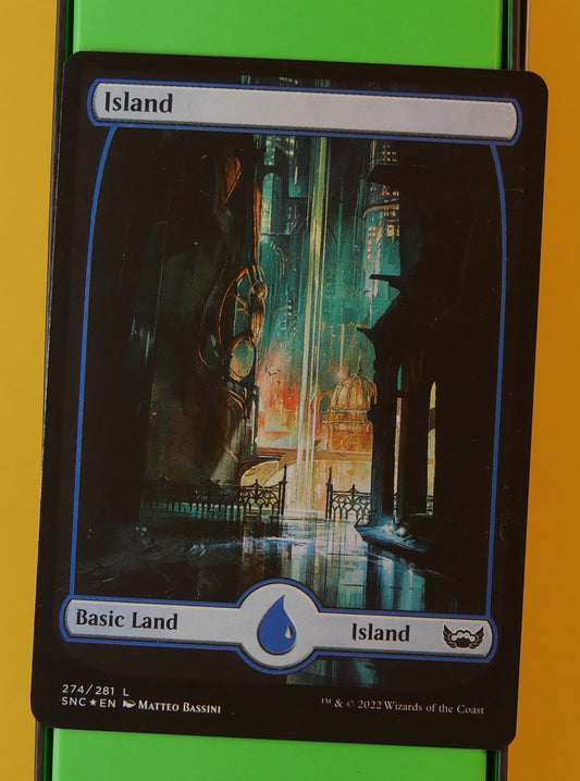 Island Extended Art Foil 274/281 MTG card (SNC)
