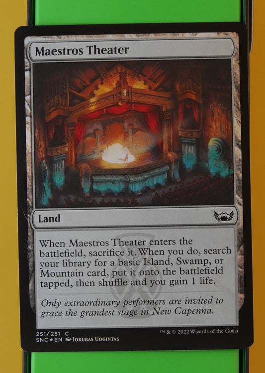 Foil Maestros Theater land from Streets of New Capenna MTG
