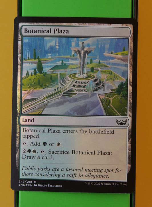 Botanical Plaza Foil Showcase 247 MTG Land from Streets of New Capenna – DMVaultCo
