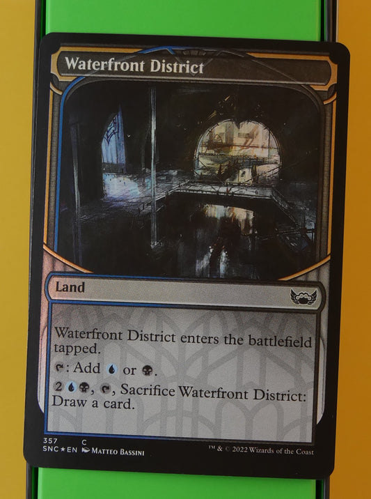 Waterfront District (Showcase) — Streets of New Capenna MTG Land