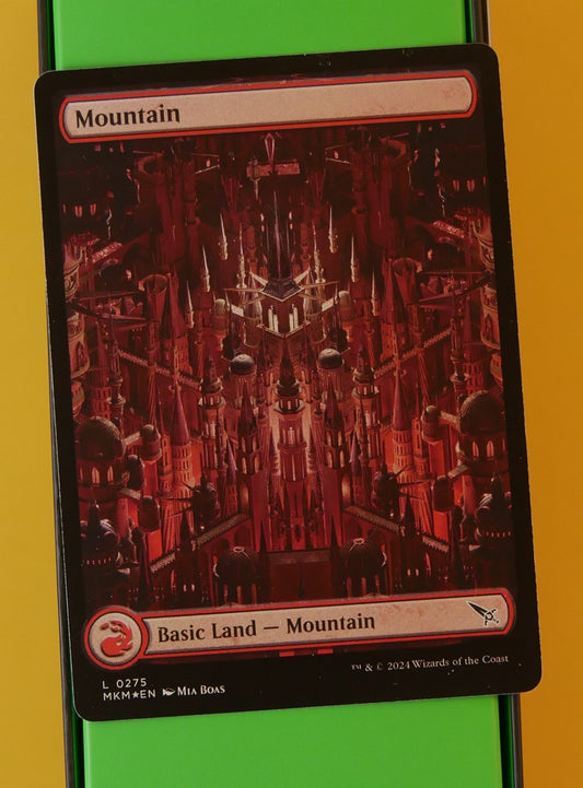 Mountain Extended Art Foil 275 MTG card (MKM Murder at Karlov Manor)
