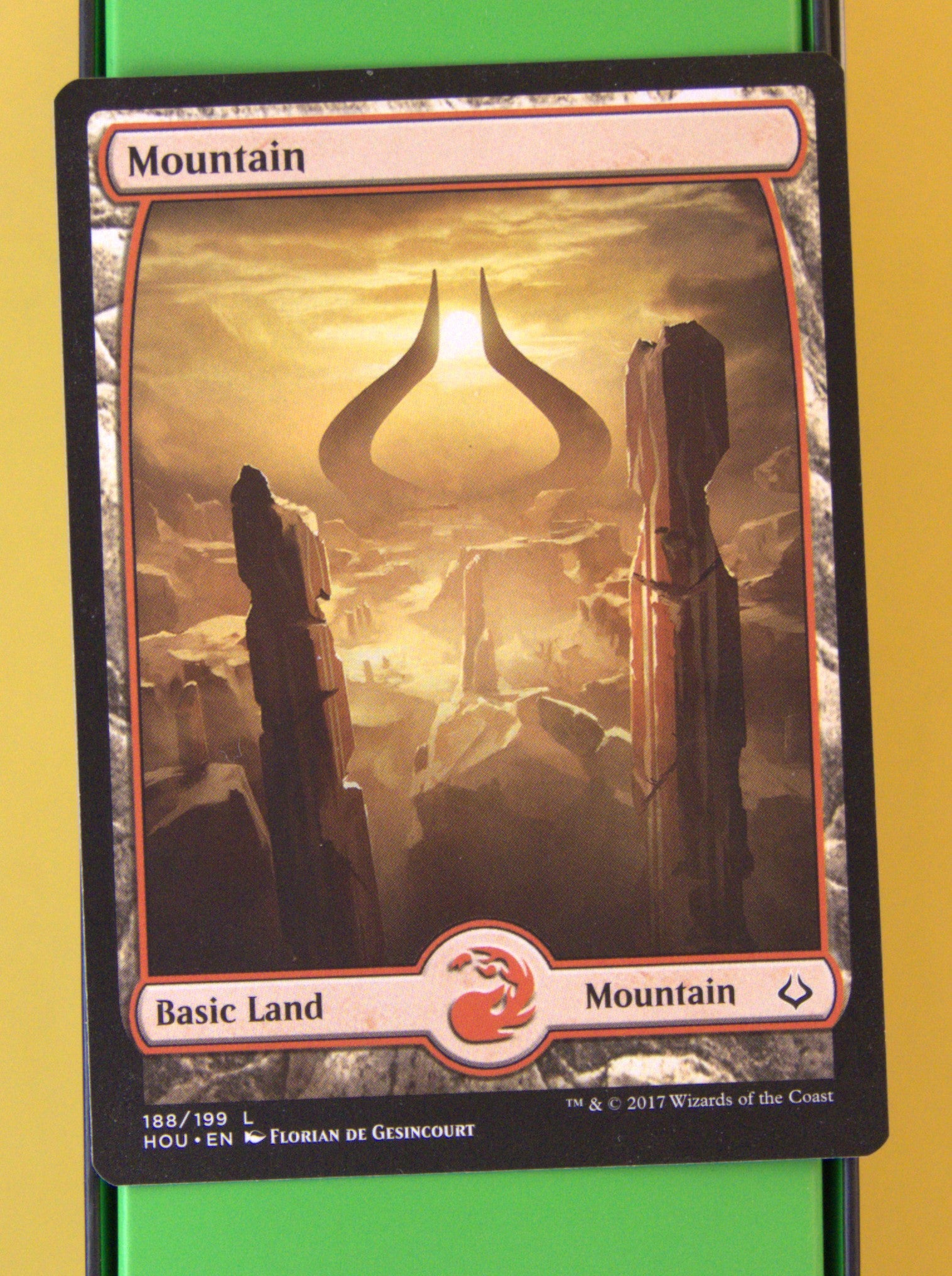 Mountain Extended Art from Hour of Devastation, card #188.
