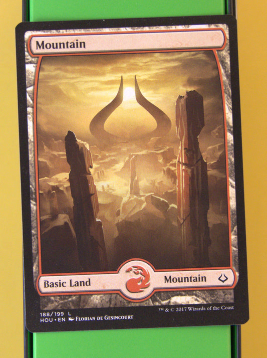 Mountain Extended Art 188 MTG card (HOU Hour of Devastation)
