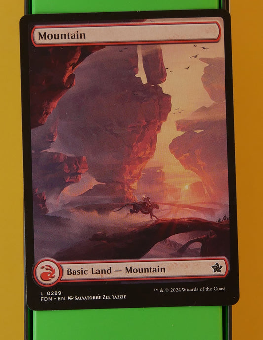Mountain Extended Art 289 MTG card (FDN Foundations)
