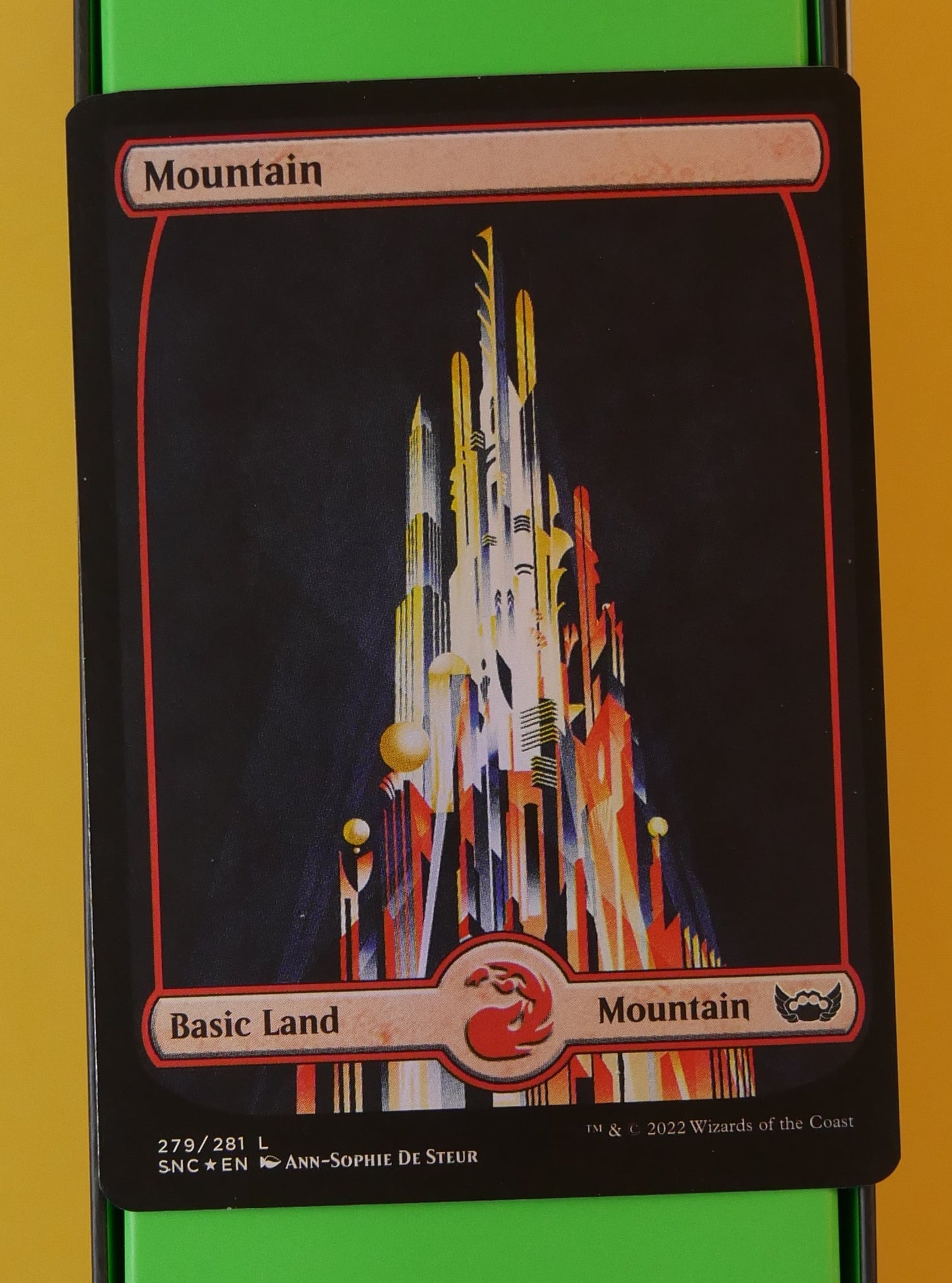 Mountain Extended Art Foil 279/281 MTG card (SNC)
