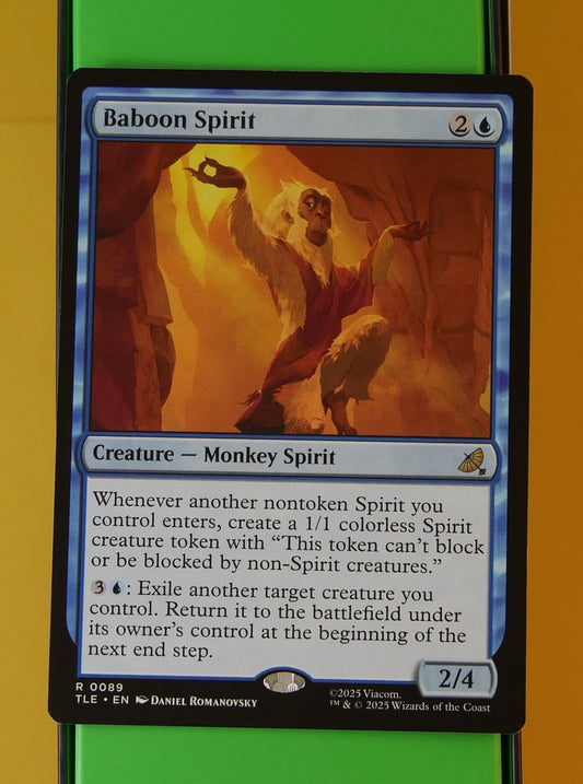 Baboon Spirit Avatar TLA rare blue Monkey Spirit Magic card
