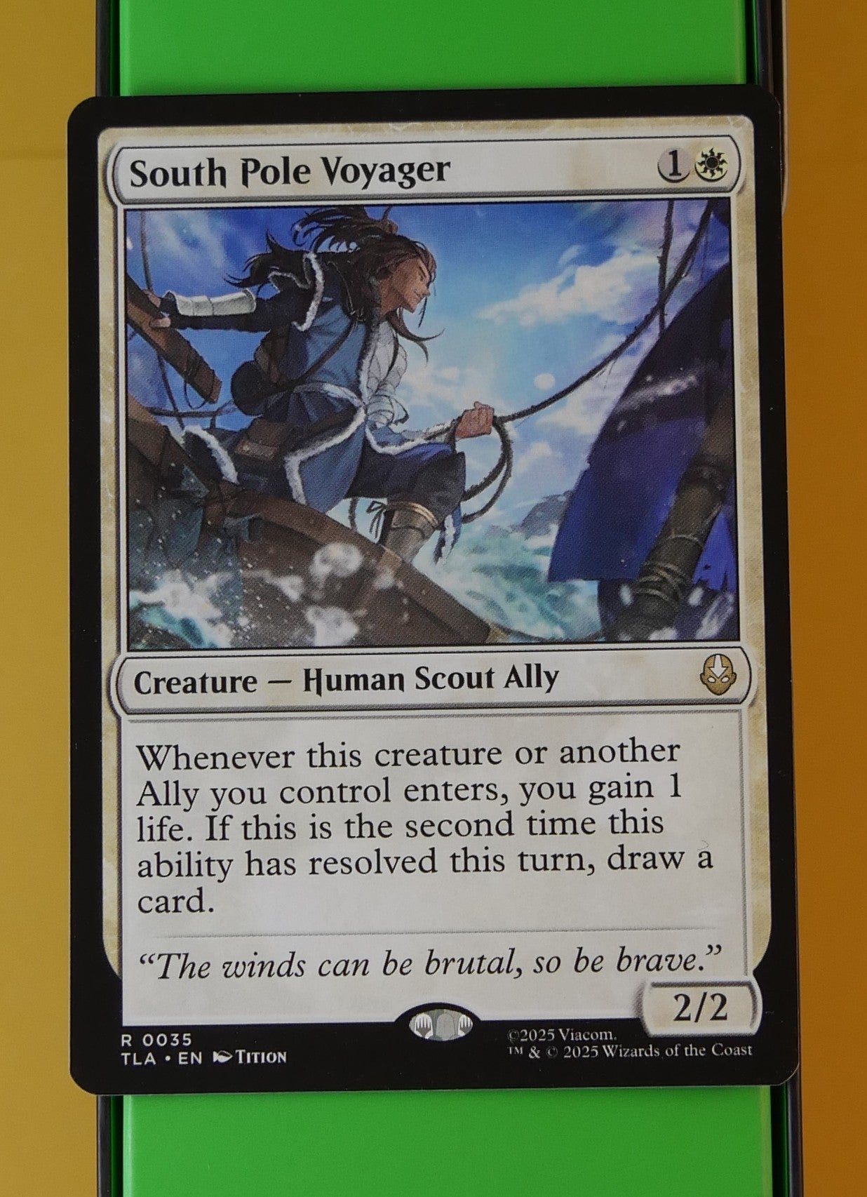 South Pole Voyager Avatar TLA rare white Human Scout Ally Magic card
