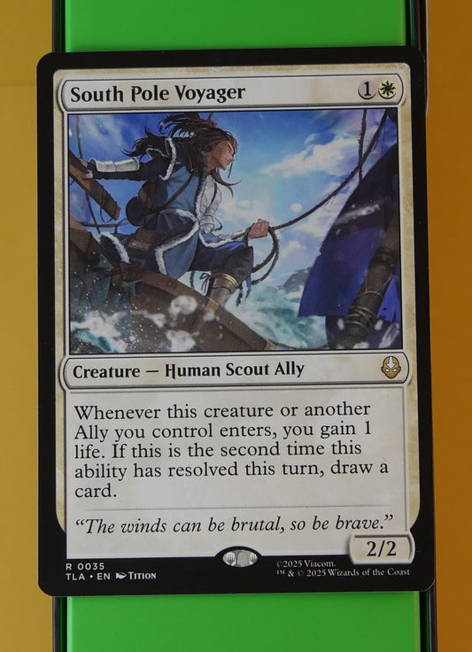 South Pole Voyager Avatar TLA rare white Human Scout Ally Magic card
