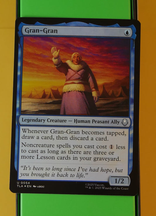Gran-Gran Avatar TLA foil blue legendary uncommon Magic card
