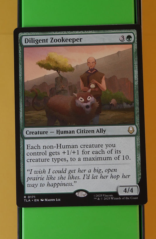 Diligent Zookeeper MTG card from Avatar: The Last Airbender.
