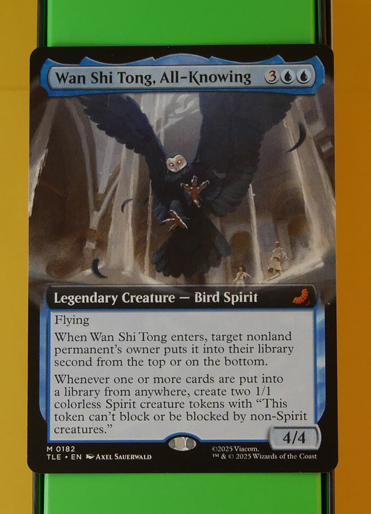 Extended art Wan Shi Tong MTG card.