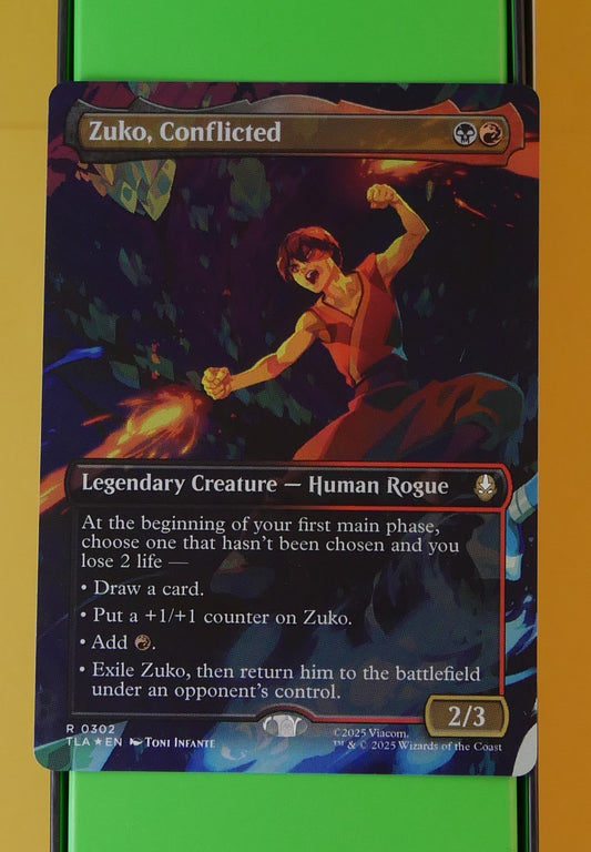 Zuko, Conflicted foil extended art MTG card Avatar TLA #302
