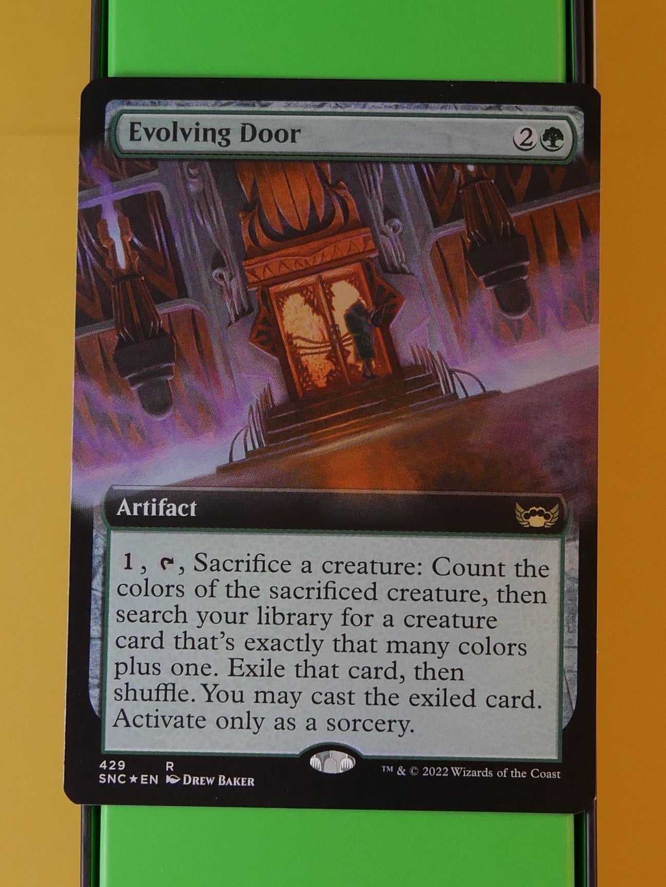 Evolving Door extended art foil rare artifact from Streets of New Capenna
