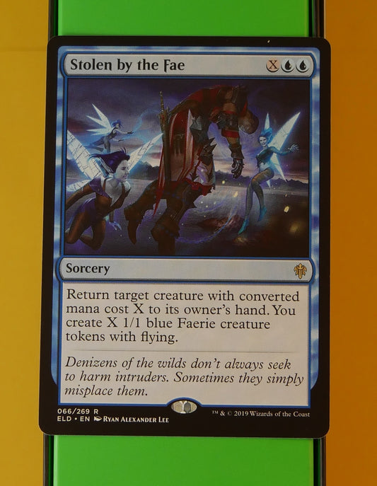 Stolen by the Fae rare blue sorcery from Throne of Eldraine
