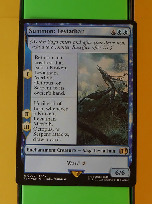 Summon Leviathan foil FFX MTG Saga Leviathan card from DM Vault Co