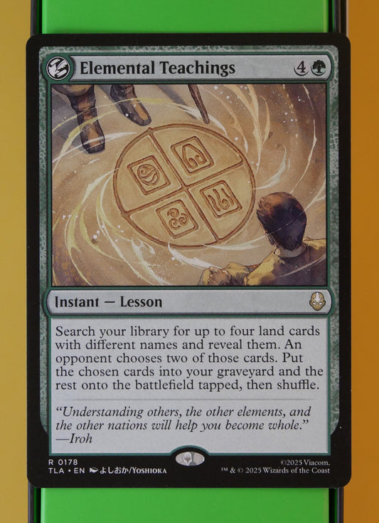 Elemental Teachings – Avatar: The Last Airbender rare green Instant Lesson MTG card.

