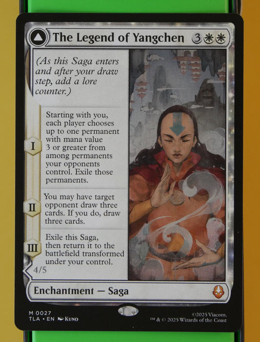 The Legend of Yangchen – Avatar: The Last Airbender mythic white Saga MTG card.
