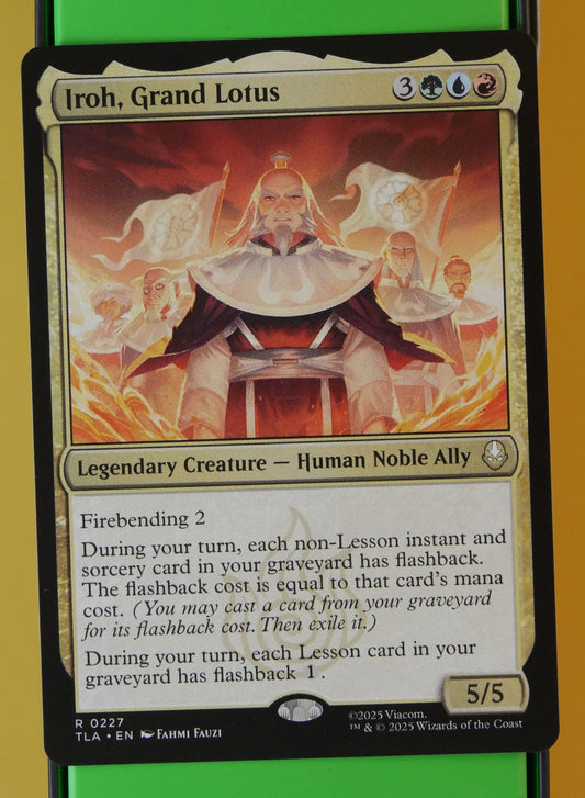 Iroh, Grand Lotus – Avatar: The Last Airbender rare five-color legendary MTG card.
