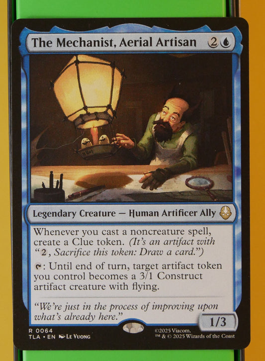 The Mechanist Aerial Artisan – Avatar: The Last Airbender rare blue MTG card.

