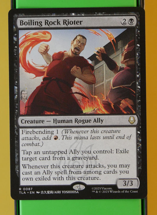 Boiling Rock Rioter – Avatar: The Last Airbender rare black Ally MTG card.
