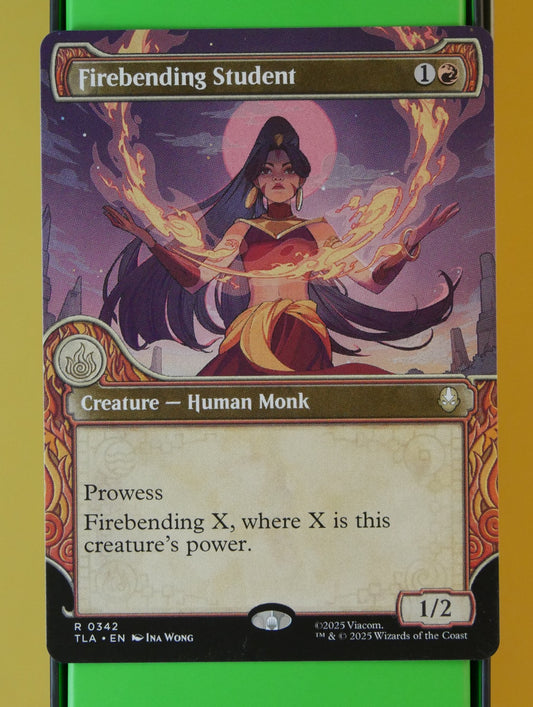 Firebending Student Showcase – Avatar: The Last Airbender rare red MTG card.

