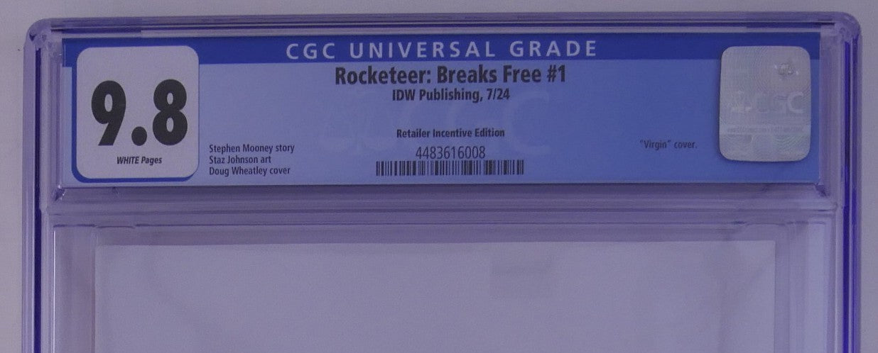 Rocketeer: Breaks Free #1 CGC 9.8 Virgin Retailer Incentive (IDW 2024)