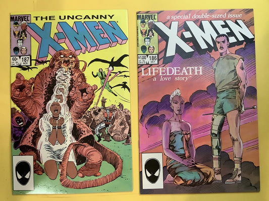 The Uncanny X-Men #186 & #187 (Marvel Comics October & November 1984) 2 Books