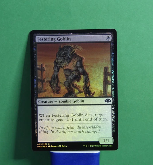 Festering Goblin Foil DMR 85 MTG Zombie creature card from Dominaria Remastered | DM Vault Co