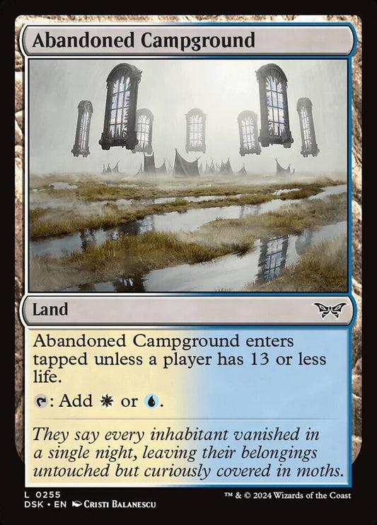 MTG DSK: Abandoned Campground (Land) 0255 Duskmourn: House of Horror
