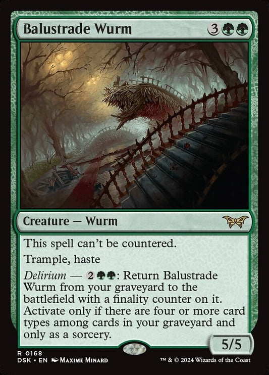 MTG DSK: Balustrade Wurm (Creature Wurm) Regular Rare 0168 Duskmourn
