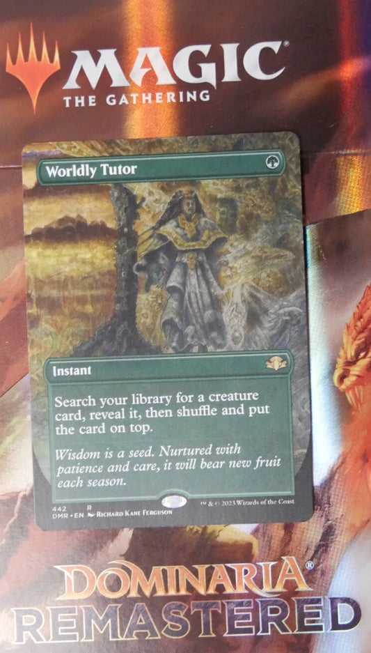 MTG DMR: Worldly Tutor (Instant) Full Art 442 Dominaria Remastered Foil