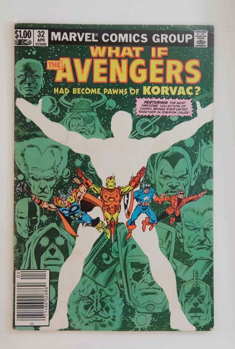 What If #32 (1982) — Marvel Newsstand Edition, Galactus Ms. Marvel Vision Silver Surfer