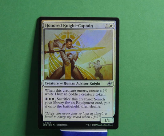 Magic: The Gathering Honored Knight-Captain Foil card – MTG single