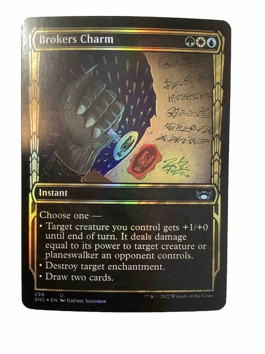 Brokers Charm showcase foil instant card Streets of New Capenna 298