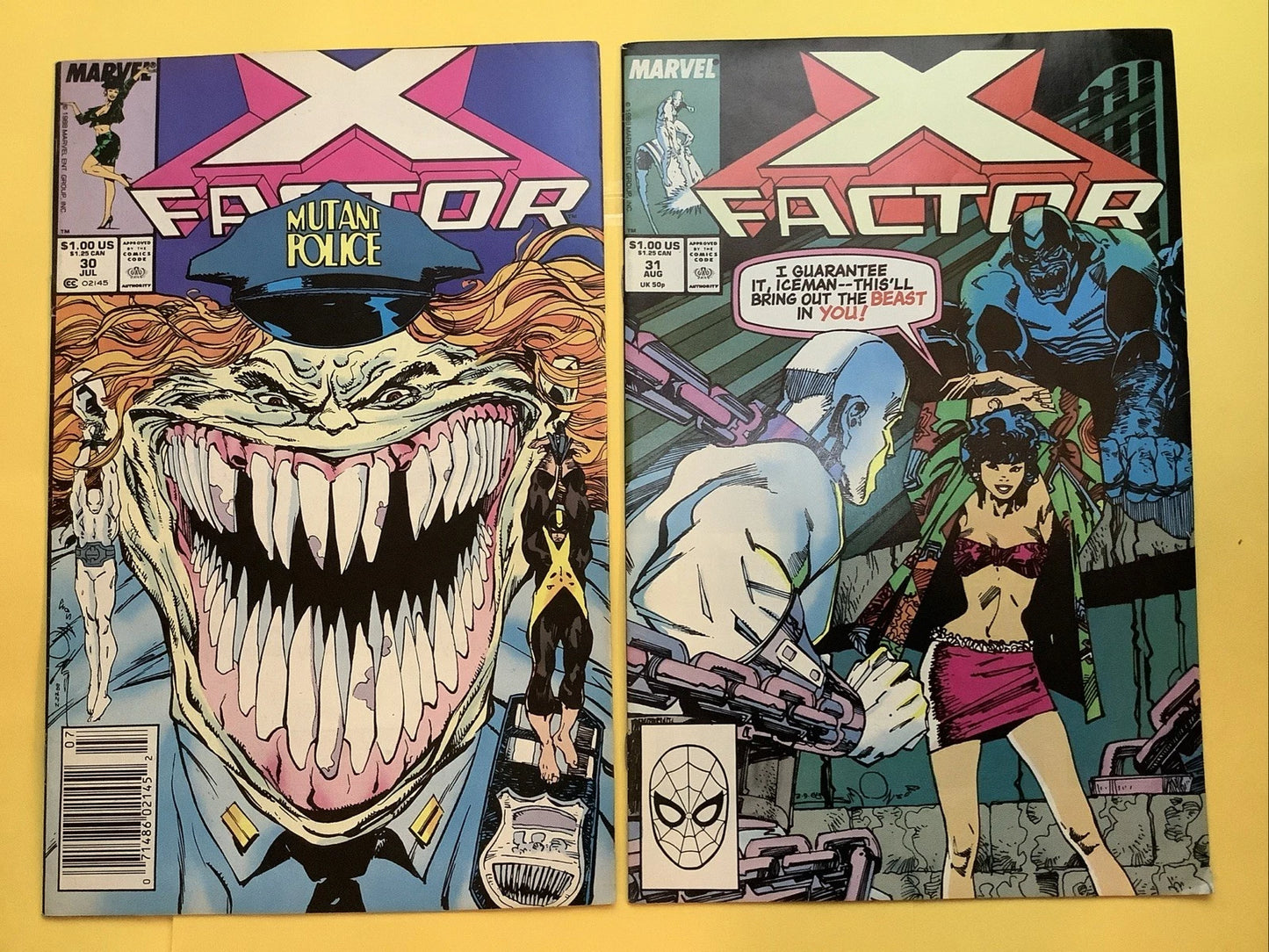 X-Factor 29 30 Marvel 1988 Mutant Police comic bundle covers