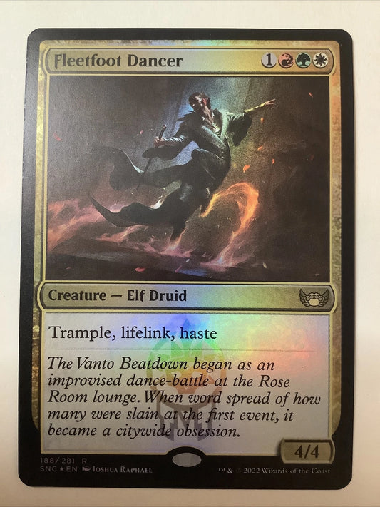 MTG Fleetfoot Dancer Streets of New Capenna 188/281 Regular Rare Foil