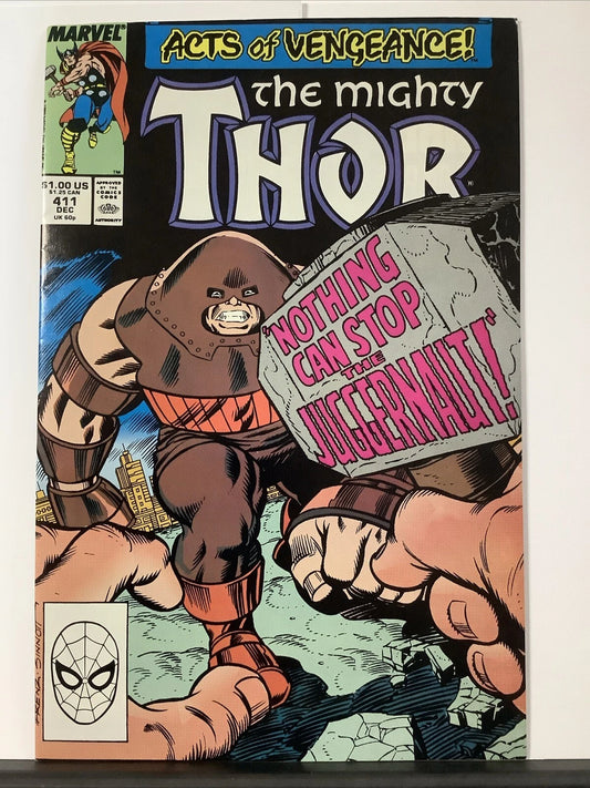 The Mighty Thor #411 (Marvel Comics December 1989) Cameo New Warriors 1st. App.