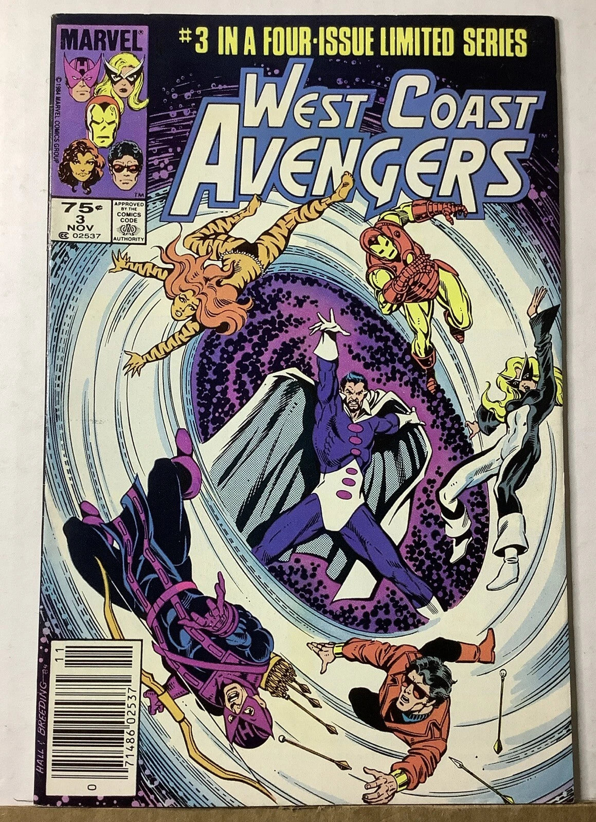West Coast Avengers #3 (1984) — Marvel Newsstand Edition, Iron Man Hawkeye Tigra