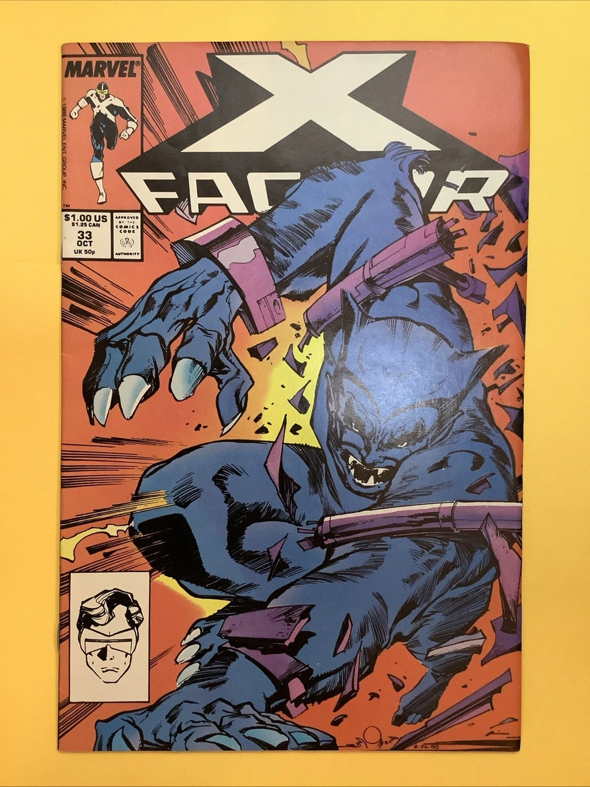 X-Factor 33 Marvel 1988 Beast cover comic book