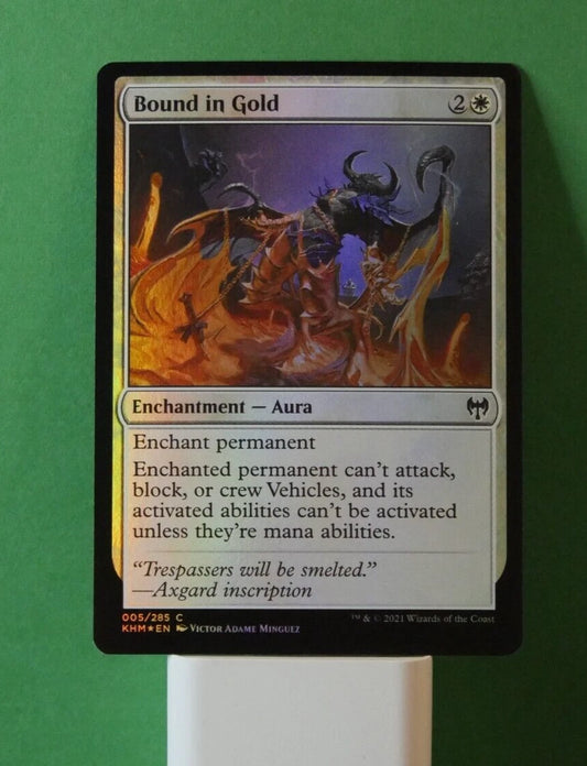 MTG KHM: Bound in Gold (Enchantment Aura) Kaldheim Common Foil 005/285