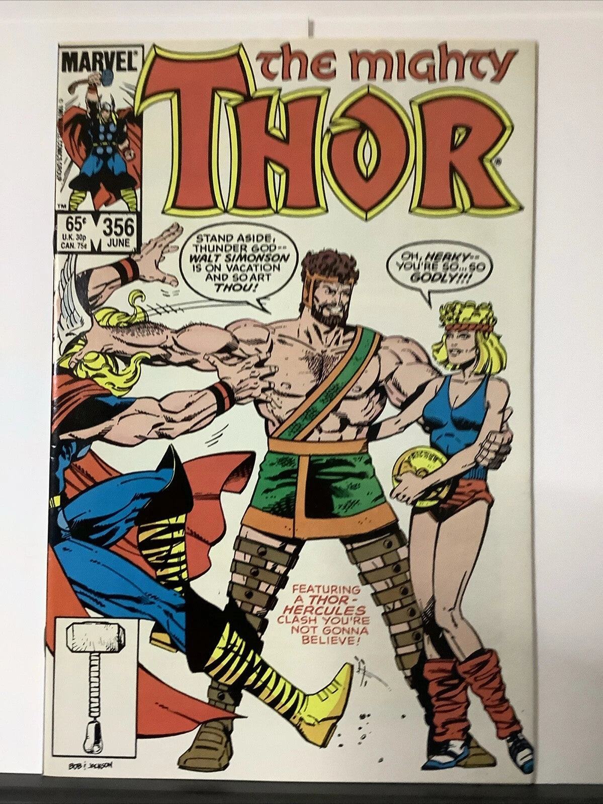 Thor #356 comic cover (Marvel Comics 1985) Bob Layton
