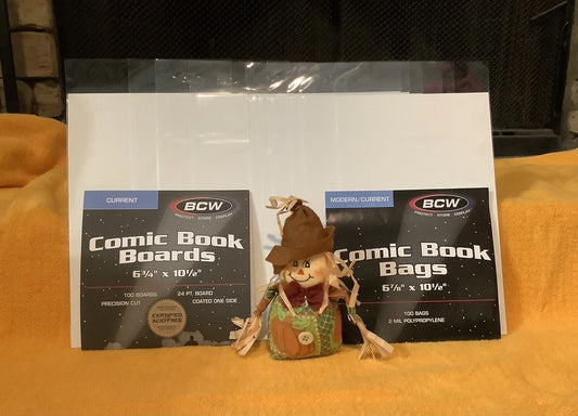 BCW Comic Book Bags & Boards (10 Pack) Fits Current Comics/Acid Free Boards 24PT