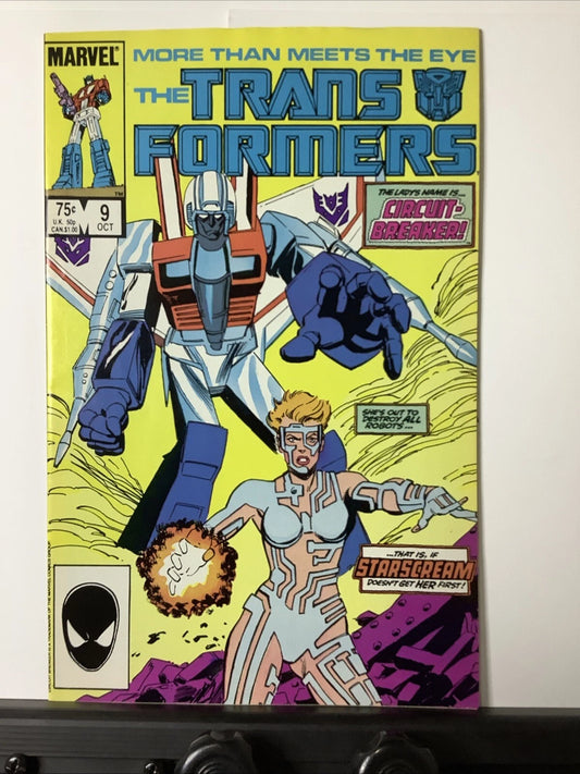 THE TRANSFORMERS #9 1985 MARVEL COMICS 1st App Circuit Breaker