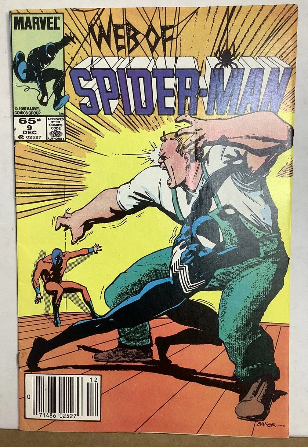 Web of Spider-Man #9 (1985) — Marvel Newsstand Edition, Black-Suit Spider-Man