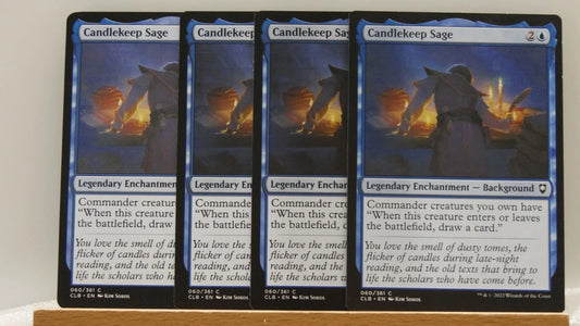 Candlekeep Sage x4 regular finish playset CLB 60 MTG Background enchantment